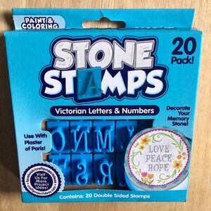 Stone Stamps Victorian Letters and Numbers - 20 Pack